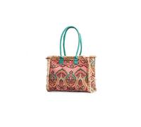 CORIOS Bolso Tote de Lona Estilo Boho y Étnico para Mujer - de Hombro con Borlas Gran Capacidad para Playa, Vacaciones, Citas, Viajes, Compras - Multicolor B