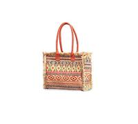 CORIOS Bolso Tote de Lona para Mujer Bolso de Mano para Estilo Boho Estilo Étnico Bolso Playa Bolso de Hombro con Borlas Gran Capacidad Bolsa de Ocio para Vacaciones Citas Viajes Compras Multicolor D