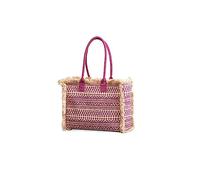 CORIOS Bolso Tote de Lona para Mujer Estilo Boho Estilo Étnico Bolso Playa Bolso de Hombro con Borlas Gran Capacidad Multicolor E
