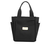 CORIOS Bolsos de Hombro para Mujer Bolso de Mano Lona Bolso Tote Casual Bolso Shopper Multifuncional Bolsa de Ocio para Compras Viajes Citas Trabajo Negro