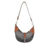 CORIOS Bolsos Vaqueros para Mujer Bolso de Hombro de Tejano Jean Bolso de Mano de Mezclilla Bolsa de Ocio Moda Bolsa Shopper Elegante Retro Bolsa para Las Axilas para Trabajo Compras Viajes Negro