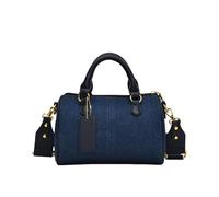 CORIOS Bolsos Vaqueros para Mujer Retro Bolso Boston Bolso de Mano de Tejano Jean Patchwork Bolso de Hombro Bandolera de Mezclilla Multifuncional Pequeño Tote Azul