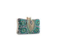 CORIOS Diamantes de Imitación Clutch para Mujer Bolsa de Noche Bolso de Fiesta Pequeña Bolso de Boda Elegante Bolso de Hombro Lujoso Bolsos Bandolera para Fiesta de Graduación Banquete Verde