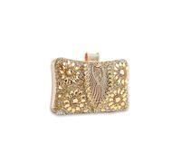 CORIOS Diamantes de Imitación Clutch para Mujer Bolsa de Noche Bolso de Fiesta Pequeña Bolso de Boda Elegante Bolso de Hombro Lujoso Bolsos Bandolera para Fiesta de Graduación Banquete Dorado