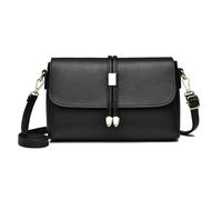CORIOS Elegante Bolso de Bandolera para Mujer PU Cuero Bolso de Hombro Moda Bolso Cruzado Pequeño Bolso Shopper Impermeable Bolso de Mano Trabajo Compras Viajes Bolso Tote Negro