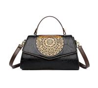 CORIOS Elegante Bolso de Hombro PU Cuero Bolso de Mano para Mujer Impermeable Bolso de Bandolera Pequeño Bolso Shopper Retro Bolso Cruzado Trabajo Compras Viajes Bolso Tote Negro