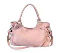 CORIOS Elegante Bolso de Mano para Mujer Bolso de Hombro con Cordóne PU Cuero Bolso de Bandolera Gran Capacidad Bolso Shopper Moda Tote para Viajes Trabajo Shopper Rosa