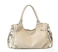 CORIOS Elegante Bolso de Mano para Mujer Bolso de Hombro con Cordóne PU Cuero Bolso de Bandolera Gran Capacidad Bolso Shopper Moda Tote para Viajes Trabajo Shopper Caqui