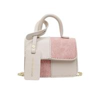 CORIOS Elegante Bolso de Mano para Mujer Bolso de Hombro con Diseño Patchwork PU Cuero Bolso de Bandolera Cruzado Tote con Correa Ajustable y Desmontable para Trabajo Viajes Shopper Rosa S
