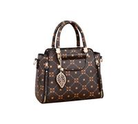 CORIOS Elegante Bolso de Mano para Mujer PU Cuero Bolso de Hombro Impermeable Bolso de Bandolera Pequeño Bolso Shopper Moda Bolso Cruzado Trabajo Compras Viajes Bolso Tote Café