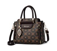 CORIOS Elegante Bolso de Mano para Mujer PU Cuero Bolso de Hombro Impermeable Bolso de Bandolera Pequeño Bolso Shopper Moda Bolso Cruzado Trabajo Compras Viajes Bolso Tote Café y Café