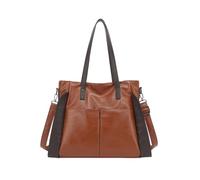 CORIOS Elegante Bolso de Mano PU Cuero Bolso de Hombro Impermeable Moda Bolso de Bandolera para Mujer Gran Capacidad Bolso Cruzado Shopper Trabajo Compras Viajes Tote Marrón