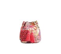 CORIOS Estilo Étnico Tote y Bolso de Mano de Lona para Mujer, Bolso de Hombro para Estilo Boho y Playa con Borlas Retro y Bolsa de Cubo para Vacaciones, Citas y Viajes Multicolor