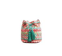 CORIOS Estilo Étnico Tote y Bolso de Mano de Lona para Mujer, Bolso de Hombro para Estilo Boho y Playa con Borlas Retro y Bolsa de Cubo para Vacaciones, Citas y Viajes Multicolor