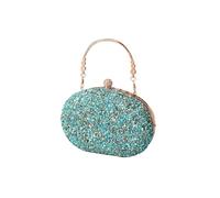 CORIOS Lentejuelas Clutch para Mujer Bolsa de Noche Bolso de Boda Bolsa de Cadena Pequeña Bolso de Fiesta Lujoso Bolso de Hombro Elegante Bolsos Bandolera Azul Verde