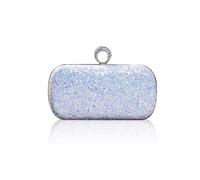 CORIOS Lentejuelas Clutch para Mujer Bolsa de Noche Bolso de Fiesta Lujoso Bolso de Hombro Bolso de Boda Bolsa de Cadena Pequeña Elegante Bolsos Bandolera para Fiesta de Graduación Banquete Blanco