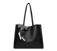 CORIOS Maletín para Mujer Bolso Portatil Ordenador Bolsa Tote para Oficina Trabajo Bolso Universidad Cuero PU Bolso de Mano Grande Impermeable Bolso de Hombro para Oficina Viajes Negocios Negro