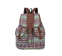 CORIOS Mochila Bohemia Mujer Bolso Mochilas con Estampado Geométrico Étnico Morral Backpack Bolso de Mano de Hombro en Poliéster Mochilas con Cierre de Cordón Bolsas de Escuela Daypack Multicolor A