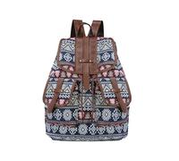 CORIOS Mochila Bohemia Mujer Bolso Mochilas con Estampado Geométrico Étnico Morral Backpack Bolso de Mano de Hombro en Poliéster Mochilas con Cierre de Cordón Bolsas de Escuela Daypack Multicolor C