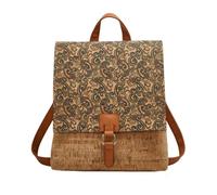 CORIOS Mochila Bohemia Mujer Morral Backpack Bolso Mochilas con Estampado Étnico Bolso de Mano de Hombro de Corcho Natural Bolsas de Escuela Daypack Retro Mochilas para Trabajo Viajes Floral