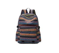CORIOS Mochila Bohemia para Mujer con Estampado Étnico Morral Backpack para Portátil de Lona Bolso de Mano de Hombro Daypack Retro Azul 30x13x43cm
