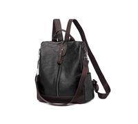 CORIOS Mochila Mujer Antirrobo Bolso Mochilas Morral Backpack con Orificio para Auriculares Bolso de Mano de Hombro de Cuero PU Retro Mochilas Bolsas de Escuela Viajes al Aire Libre Daypack Negro