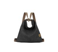CORIOS Mochila para Mujer Bolso de Mano de Lona Casual Bolso Mochilas Morral Backpack Gran Capacidad Bolso de Hombro Vintage Bolso Tote para Compras Citas Trabajo Viajes Negro