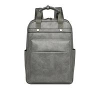 CORIOS Mochila Portatil Mujer 15.6 Pulgadas Mochila Impermeable Elegante para Ordenador Portátil Laptop Backpack Retro Mochilas Bolsas de Escuela Daypack para Trabajo Viajes Universidad Gris