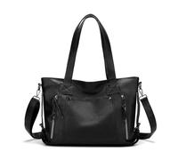 CORIOS Moda Bolso de Mano PU Cuero Bolso de Hombro Impermeable Bolso de Bandolera para Mujer Gran Capacidad Bolso Shopper Elegante Bolso Cruzado Trabajo Compras Viajes Bolso Tote Negro