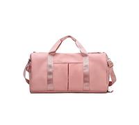 CORIOS Nylon Bolsa de Viaje Bolsa de Fitness Bolsa Deportivas de Gimnasio Mujeres/Hombres Bolsa de Mano Equipaje Bolsa de Natación con Bolsillo de separación húmedo y seco y Zapato Compartimento Rosa