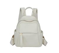CORIOS Pequeño Mochila Mujer Informal Mochilas Bolsas de Escuela Daypack Morral Backpack de PU Cuero Bolso Mochilas de Múltiples Bolsillos Convertible Bolso de Mano de Hombro para Trabajo Viaje Blanco