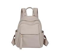 CORIOS Pequeño Mochila Mujer Informal Mochilas Bolsas de Escuela Daypack Morral Backpack de PU Cuero Bolso Mochilas de Múltiples Bolsillos Convertible Bolso de Mano de Hombro para Trabajo Viaje Beige