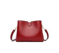 CORIOS PU Cuero Bolso de Bandolera para Mujer Elegante Bolso de Mano Impermeable Bolso de Hombro Retro Bolso Cruzado Pequeño Bolso Shopper Trabajo Compras Viajes Bolso Tote Rojo Vino