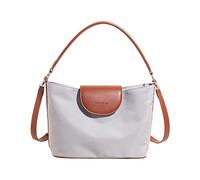 CORIOS PU Cuero Bolso de Mano para Mujer Elegante Bolso de Hombro de Bandolera Capacidad Media Bolso Shopper Moda Bolso Cruzado Trabajo Compras Viajes Tote Gris
