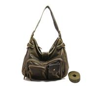 CORIOS Retro Bolso de Hombro PU Cuero Bolso de Bandolera para Mujer Elegante Bolso de Mano Grande Bolso Shopper Impermeable Bolso Cruzado Bolso Tote para Trabajo Compras Viajes Verde