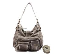 CORIOS Retro Bolso de Hombro PU Cuero Bolso de Bandolera para Mujer Elegante Bolso de Mano Grande Bolso Shopper Impermeable Bolso Cruzado Bolso Tote para Trabajo Compras Viajes Gris
