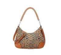CORIOS Retro Bolso de Mano para Mujer Bolso de Hombro de Corcho Natural Suave Bolso Bandolera Bohemio con Estampados Étnicos Tote asa de Cadena Trenzada para Compras Viajes Festivales Verde