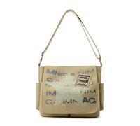 CORIOS Retro Estrella Bolsos de Hombro para Hombres Bolso de Bandolera de Lona Grande Bolsa Mensajero Shopper Casual Bolso de Mano Cruzados para Conmutar Trabajo Viaje Diario Caqui