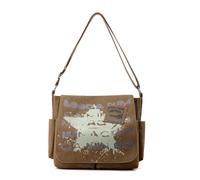 CORIOS Retro Estrella Bolsos de Hombro para Hombres Bolso de Bandolera de Lona Grande Bolsa Mensajero Shopper Casual Bolso de Mano Cruzados para Conmutar Trabajo Viaje Diario Café