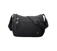 CORIOS Ultraligero Bolso de Bandolera para Mujer Bolso de Hombro con Correa Ajustable Bolso de Mano de Nailon Bolso Cruzado con Múltiples Bolsillos Tote para Viajes Trabajo Compras Negro