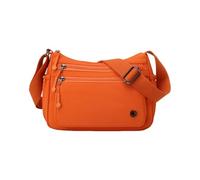 CORIOS Ultraligero Bolso de Bandolera para Mujer Bolso de Hombro con Correa Ajustable Bolso de Mano de Nailon Bolso Cruzado con Múltiples Bolsillos Tote para Viajes Trabajo Compras Naranja