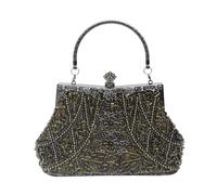CORIOS Vintage 1920s Bolsa de Noche Clutch con Cuentas para Mujer Embrague de Lentejuelas Bolsos de Fiesta Bolso de Boda Elegante Bolso de Hombro para Lujoso Fiesta de Graduación Banquete Verde