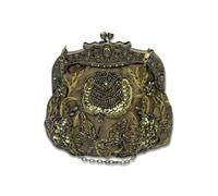 CORIOS Vintage 1920s Cuentas Bolsa de Noche Clutch con Floral para Mujer Embrague de Lentejuelas Bolso de Boda Bolsos de Fiesta Elegante Bolso de Hombro para Fiesta Banquete Verde Militar