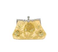 CORIOS Vintage 1920s Cuentas Bolsa de Noche Clutch con Floral para Mujer Embrague de Lentejuelas Bolsos de Fiesta Bolso de Boda Elegante Bolso de Hombro para Banquete Fiesta de Graduación Dorado