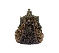 CORIOS Vintage 1920s Cuentas Bolsa de Noche Embrague de Lentejuelas para Mujer Clutch con Floral Bolso de Boda Bolsos de Fiesta Elegante Bolso de Hombro para Banquete Fiesta de Graduación Café