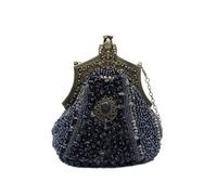 CORIOS Vintage 1920s Cuentas Bolsa de Noche Embrague de Lentejuelas para Mujer Clutch con Floral Bolso de Boda Bolsos de Fiesta Elegante Bolso de Hombro para Banquete Fiesta de Graduación Gris Oscuro