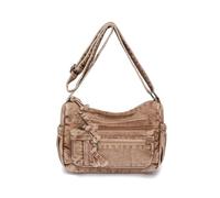 CORIOS Vintage Bolsos Vaqueros para Mujer Bolso Bandolera de Mezclilla Bolso de Hombro de Tejano Jean Retro Bolso de Mano Tote con Múltiples Bolsillos para Compras Citas Viajes Trabajo Caqui