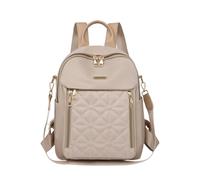 CORIOS Zaino con Trapuntato da Donna Borsa da Scuola Zaini in Oxford Moda Daypacks Zainetto Convertibile Borse a Mano a Tracolla a Spalla per Giorno Viaggio Lavoro e Idea Regalo Beige