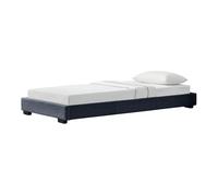 Corium Cama Individual Tapizado en Lienzo 90 x 200 cm Somier Moderno con Listones para Cama Gris Oscuro
