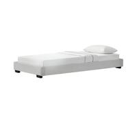Corium Cama Individual Tapizado en Piel sintética 90 x 200 cm Somier Moderno con Listones para Cama Blanco